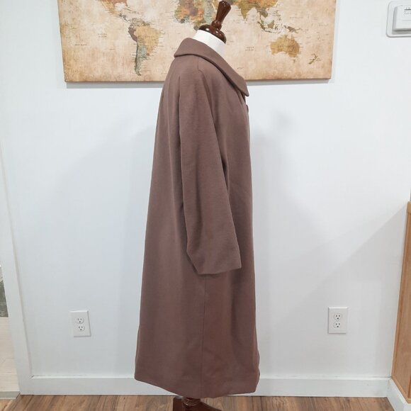 Vtg 50s wool long mauve coat - NWT - Picture 3 of 14